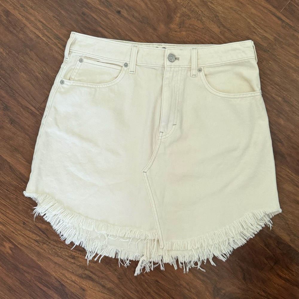 EUC Free People High Waisted Denim Mini Skirt